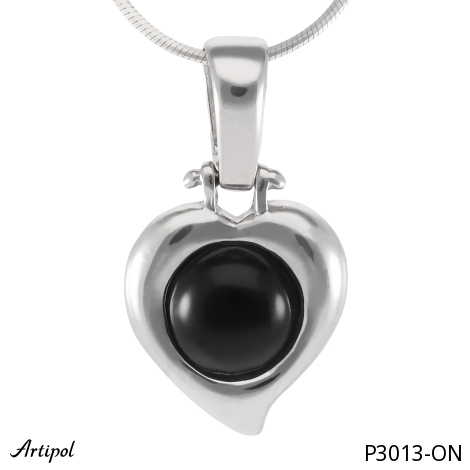 Pendentif P3013-ON en Onyx noir véritable
