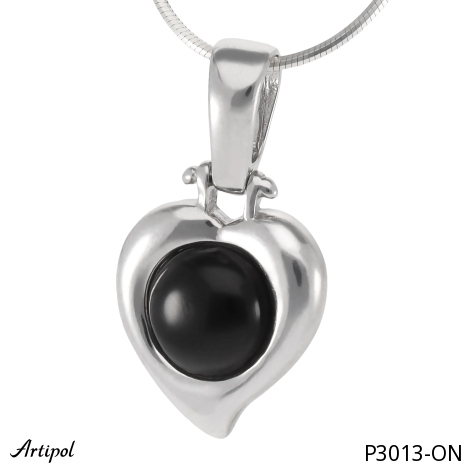 Pendentif P3013-ON en Onyx noir véritable
