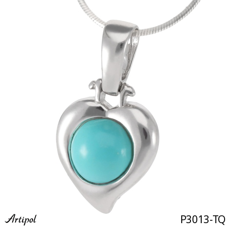 Pendentif P3013-TQ en Turquoise véritable