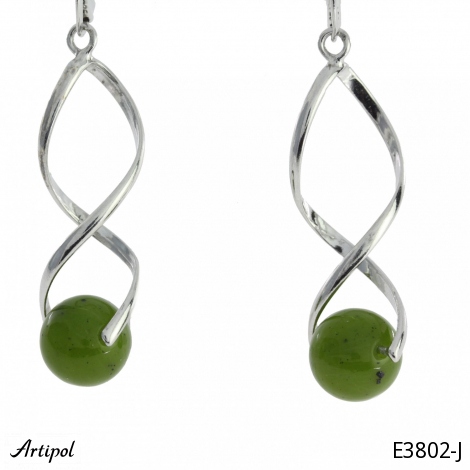 Boucles d'oreilles E3802-J en Jade véritable
