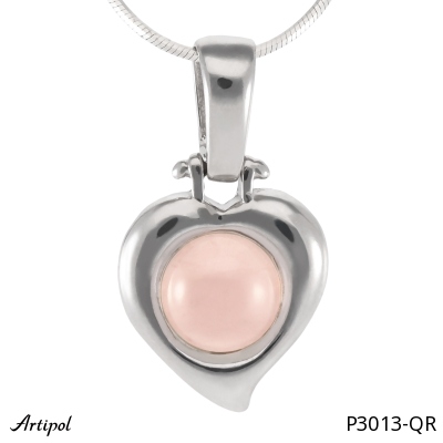 Pendant P3013-QR with real Rose Quartz