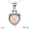 Anhänger P3013-QR mit echter Rosenquarz