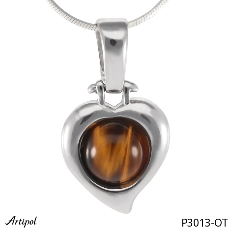 Pendentif P3013-OT en Oeil de tigre véritable