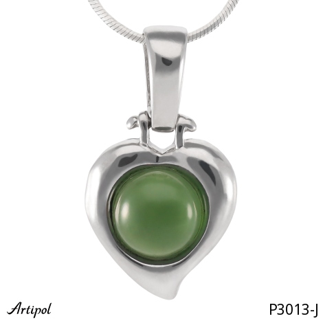 Pendant P3013-J with real Jade