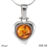 Pendant P3013-B with real Amber