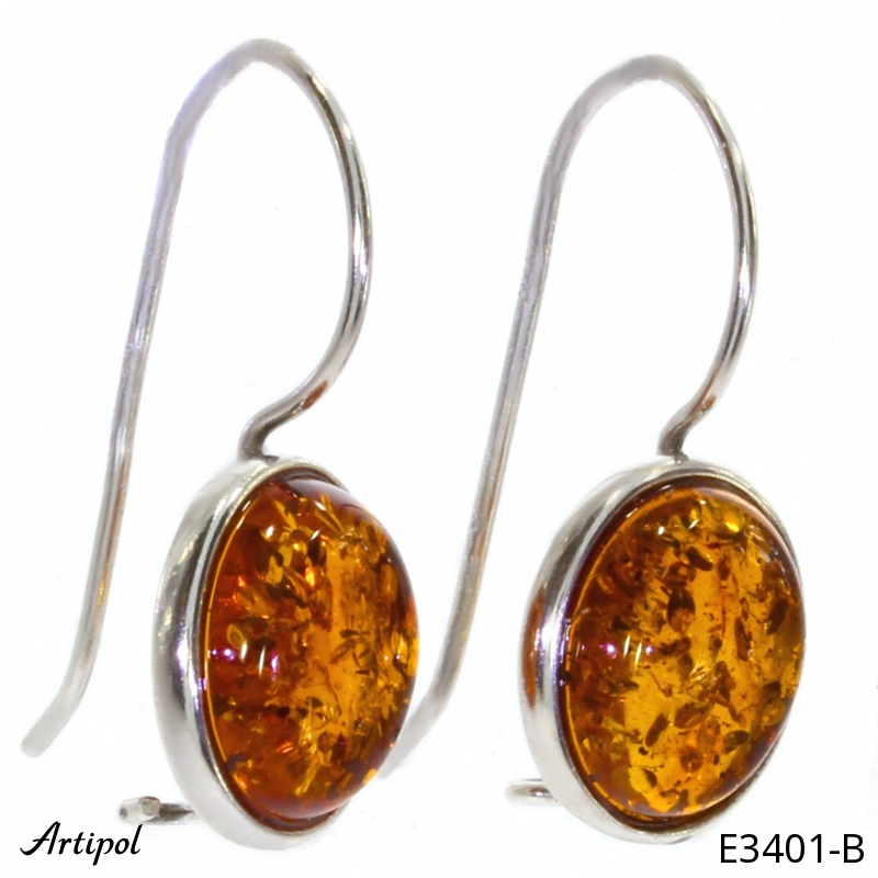 Boucles d'oreilles E3401-B en Ambre véritable