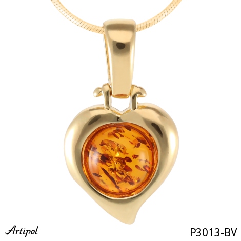 Pendentif P3013-BV en Ambre véritable