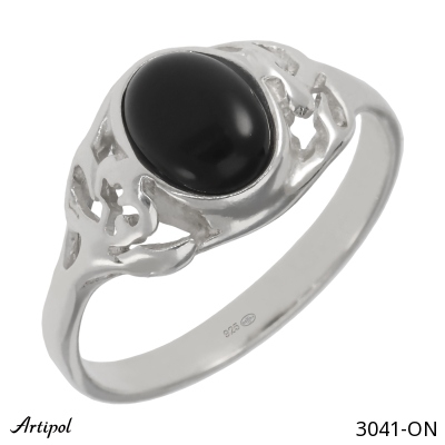Bague 3041-ON en Onyx noir véritable