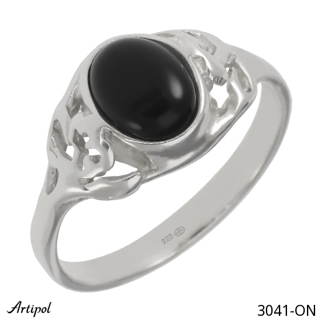 Bague 3041-ON en Onyx noir véritable