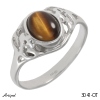 Bague 3041-OT en Oeil de tigre véritable