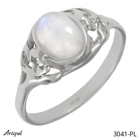 Ring 3041-PL with real Moonstone
