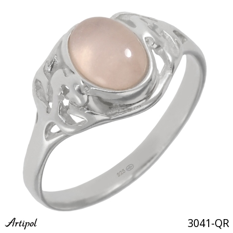 Ring 3041-QR with real Rose quartz