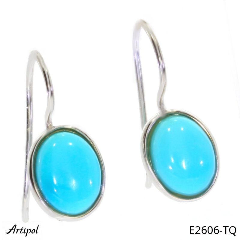 Boucles d'oreilles E2606-TQ en Turquoise véritable