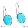 Boucles d'oreilles E2606-TQ en Turquoise véritable