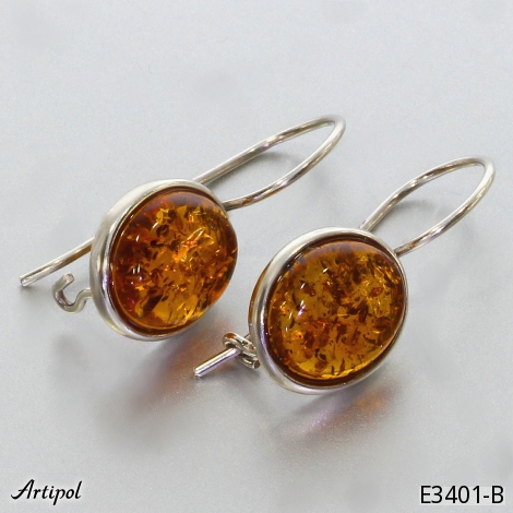 Boucles d'oreilles E3401-B en Ambre véritable