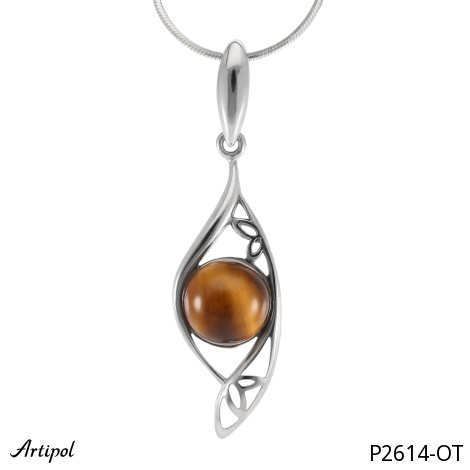Pendentif P2614-OT en Oeil de tigre véritable