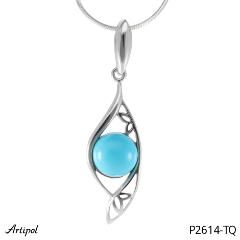 Pendant P2614-TQ with real Turquoise