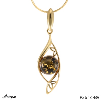 Pendentif P2614-BV en Ambre véritable