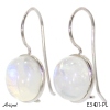 Earrings E3401-PL with real Rainbow Moonstone