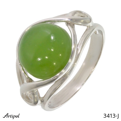 Ring 3413-J with real Jade