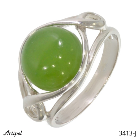 Ring 3413-J with real Jade