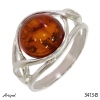Ring 3413-B mit echter Bernstein