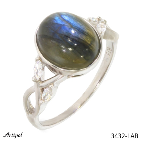 Ring 3432-LAB mit echter Labradorit