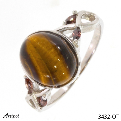 Ring 3432-OT with real Tiger's eye