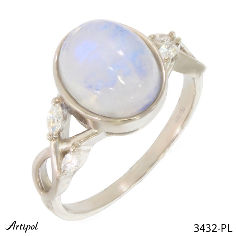 Ring 3432-PL mit echter Mondstein