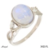 Bague 3432-PL en Pierre de lune véritable