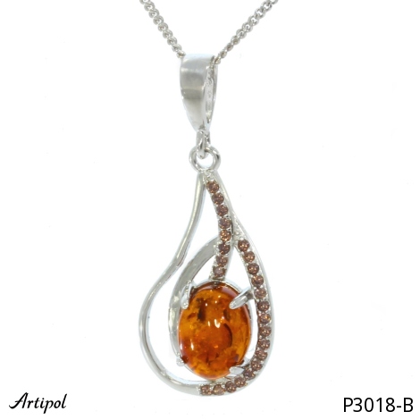 Pendant P3018-B with real Amber