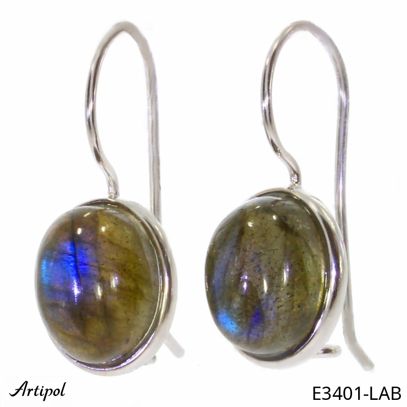 Boucles d'oreilles E3401-LAB en Labradorite véritable