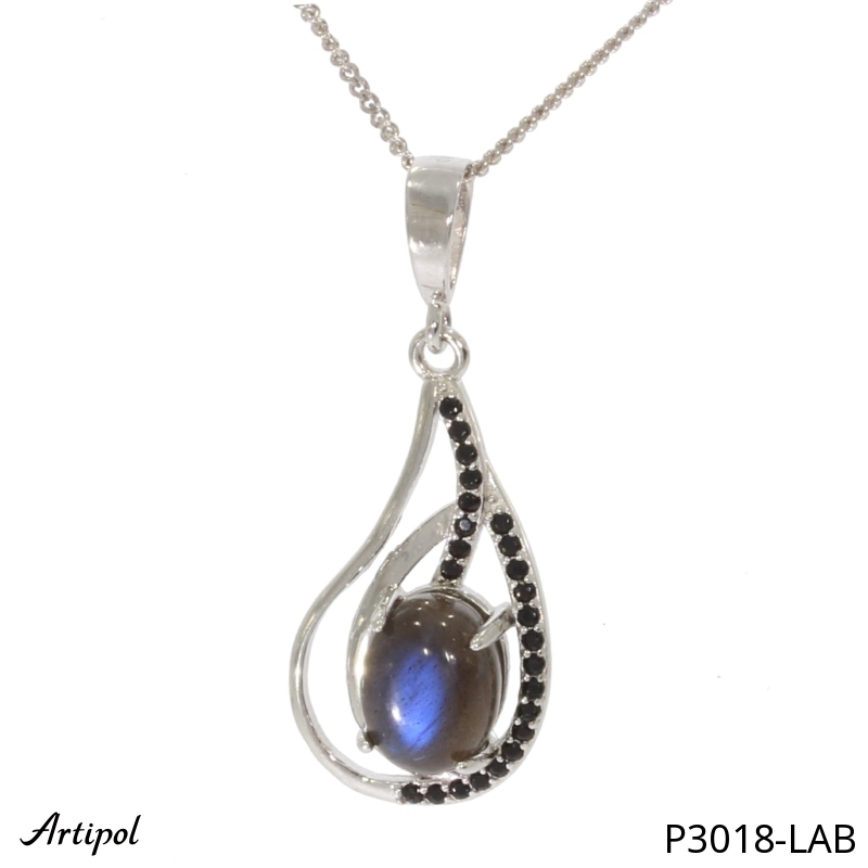 Pendant P3018-LAB with real Labradorite