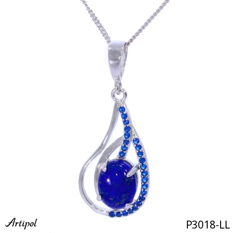 Pendentif P3018-LL en Lapis-lazuli véritable