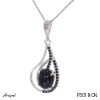 Pendentif P3018-ON en Onyx noir véritable