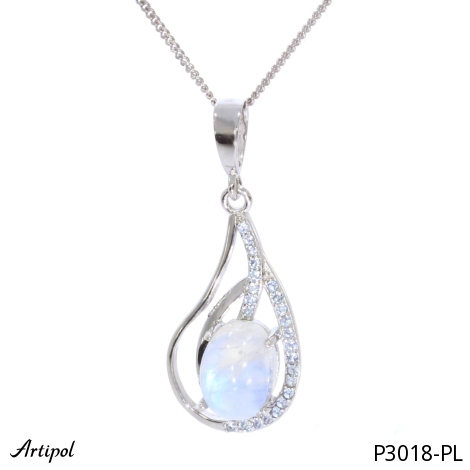 Pendant P3018-PL with real Moonstone