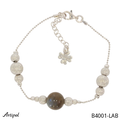 Armreif B4001-LAB mit echter Labradorit