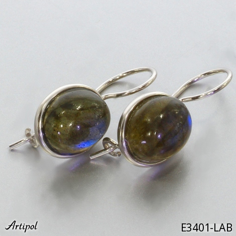 Boucles d'oreilles E3401-LAB en Labradorite véritable
