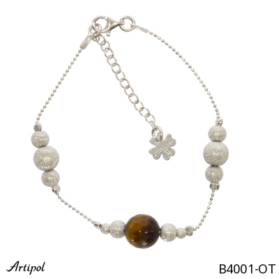 Bracelet B4001-OT with real Tiger’s Eye