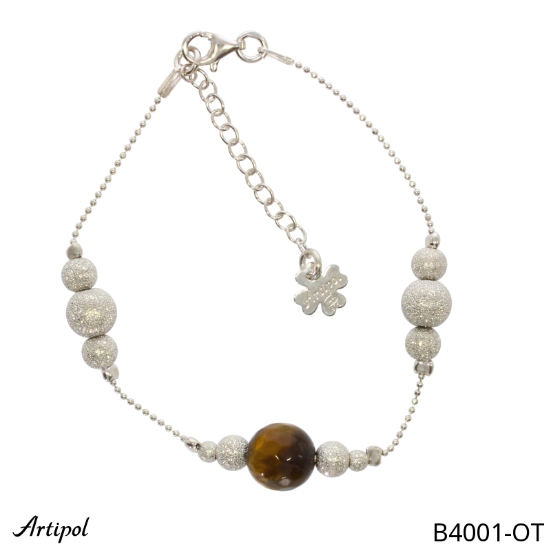 Bracelet B4001-OT with real Tiger's eye