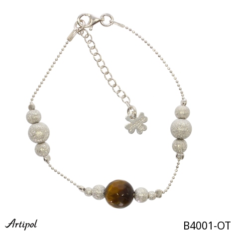 Bracelet B4001-OT with real Tiger’s Eye