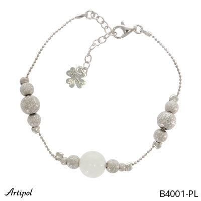 Armreif B4001-PL mit echter Mondstein