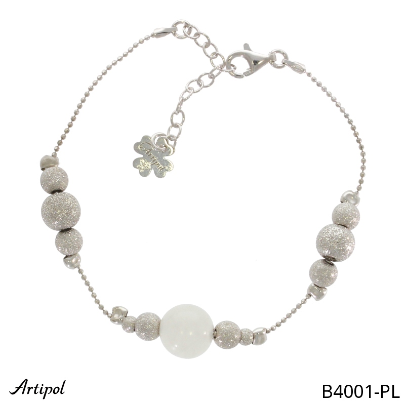 Bracelet B4001-PL with real Moonstone