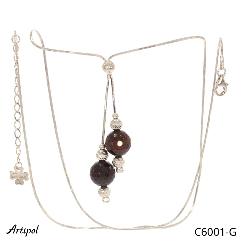Necklace C6001-G with real Garnet