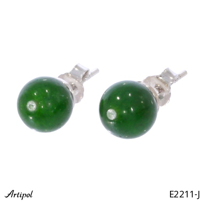 Earrings E2211-J with real Jade