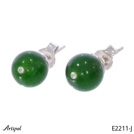 Earrings E2211-J with real Jade