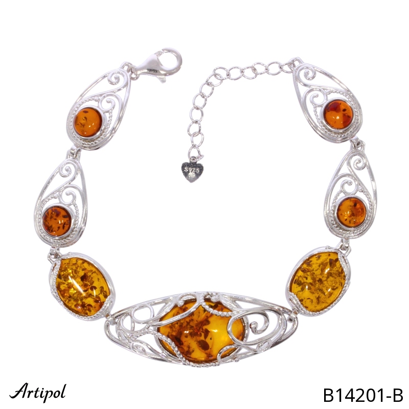 Bracelet B14201-B en Ambre véritable