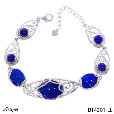 Bracelet B14201-LL en Lapis-lazuli véritable