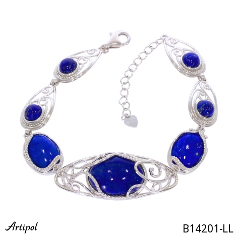 Armreif B14201-LL mit echter Lapis Lazuli
