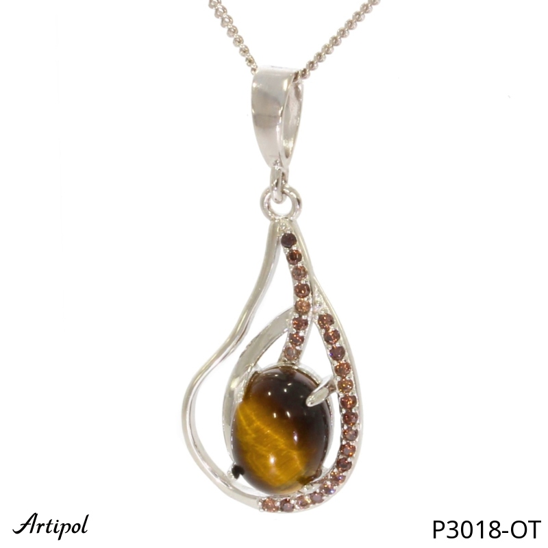 Pendant P3018-OT with real Tiger's eye